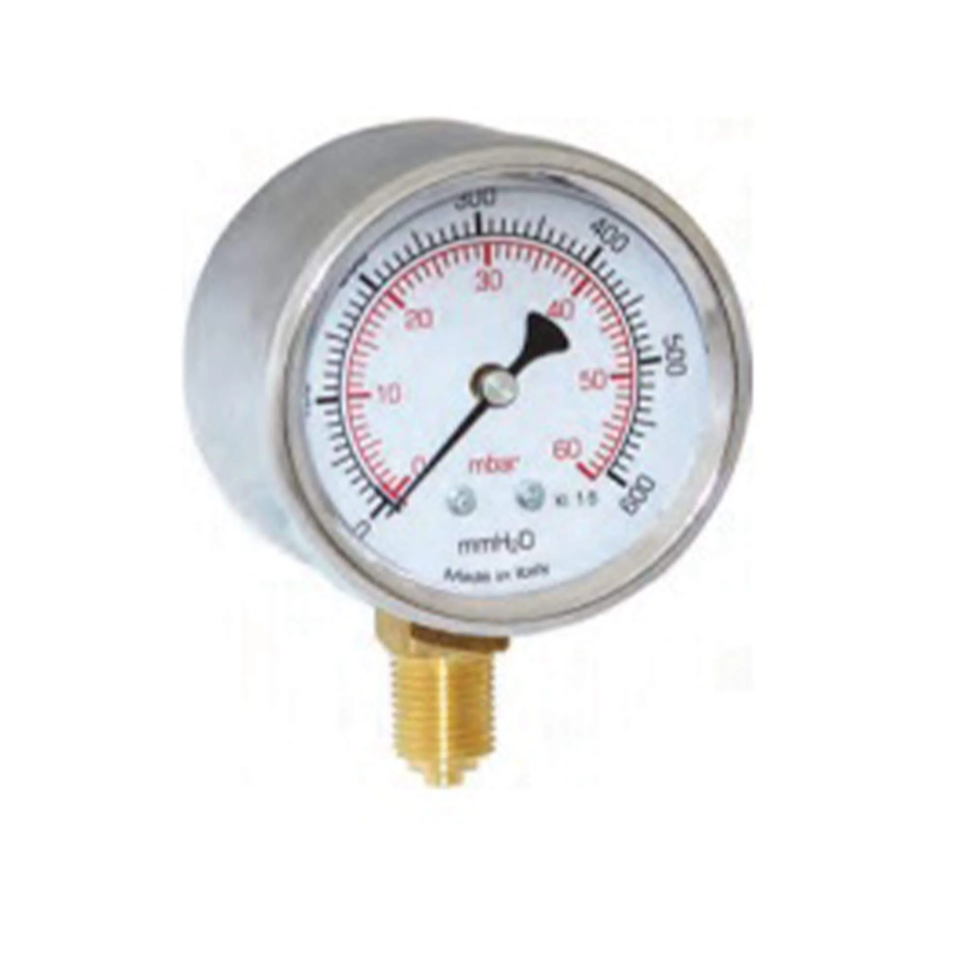 MANOMETRO MEMBRANA 0-400mbar D63