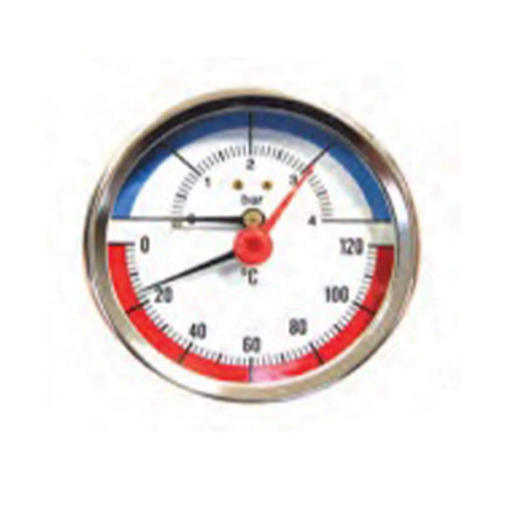 TERMOMANOMETRO INOX POST D80 L50